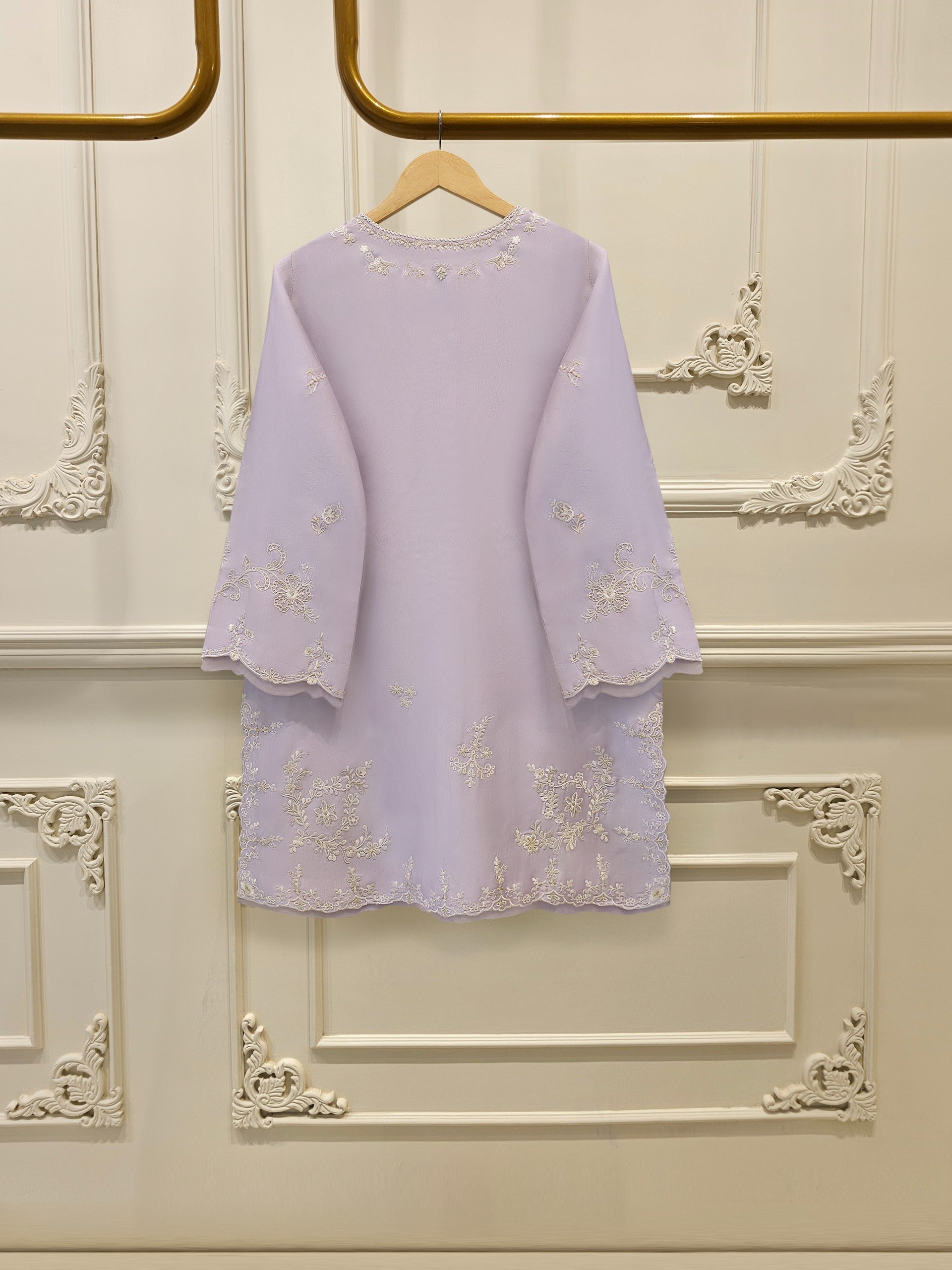 2 Piece- Pure Sheesha Silk Embroidered Suit S115245