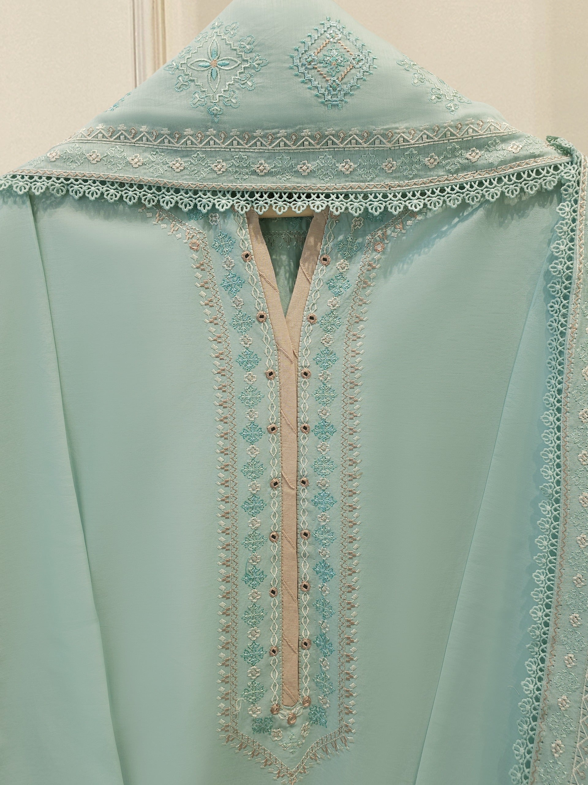2 Piece - Embroidered Cambric Suit S115334
