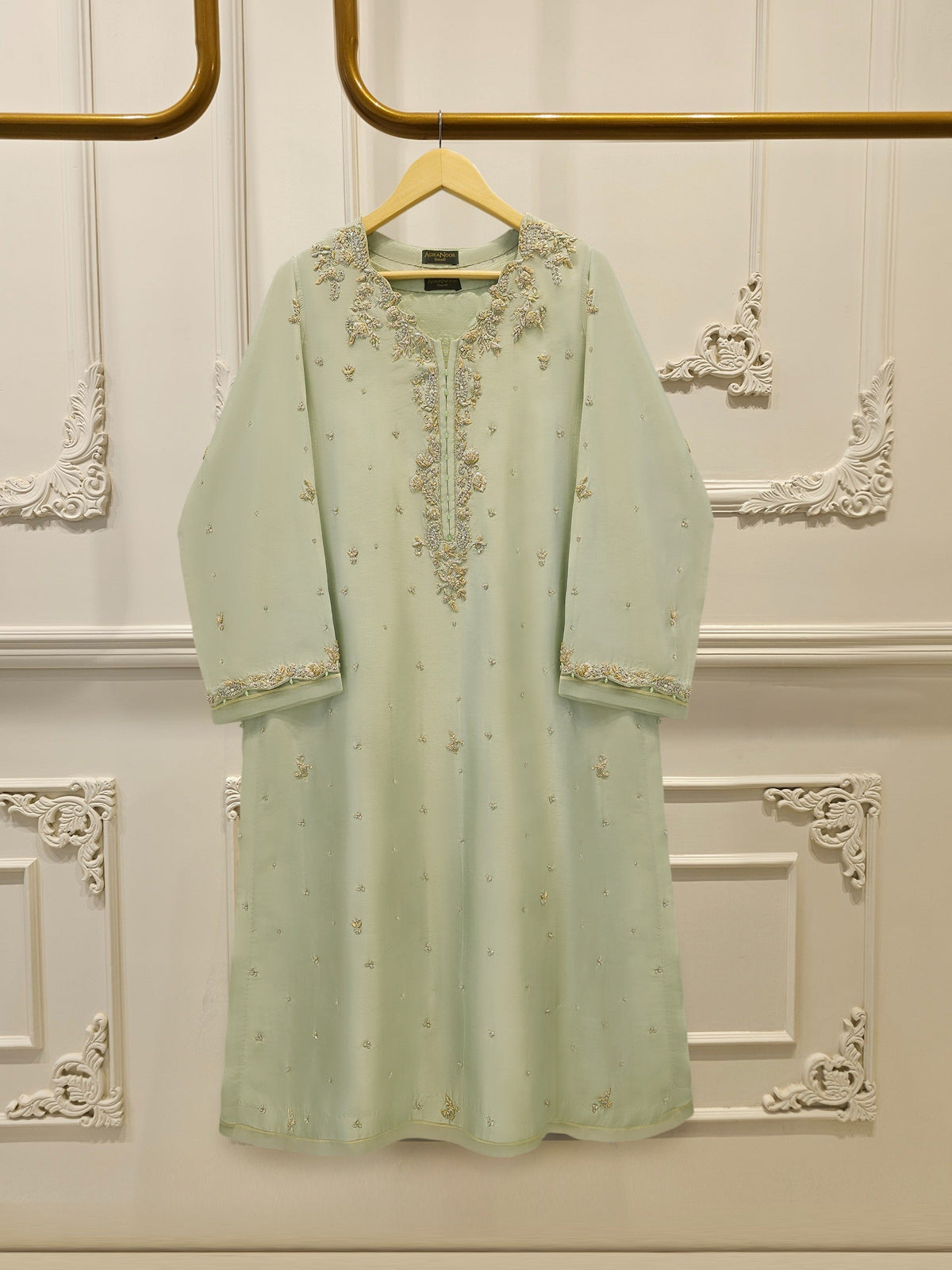 2 Piece- Pure Sheesha Silk Embroidered Suit S115404