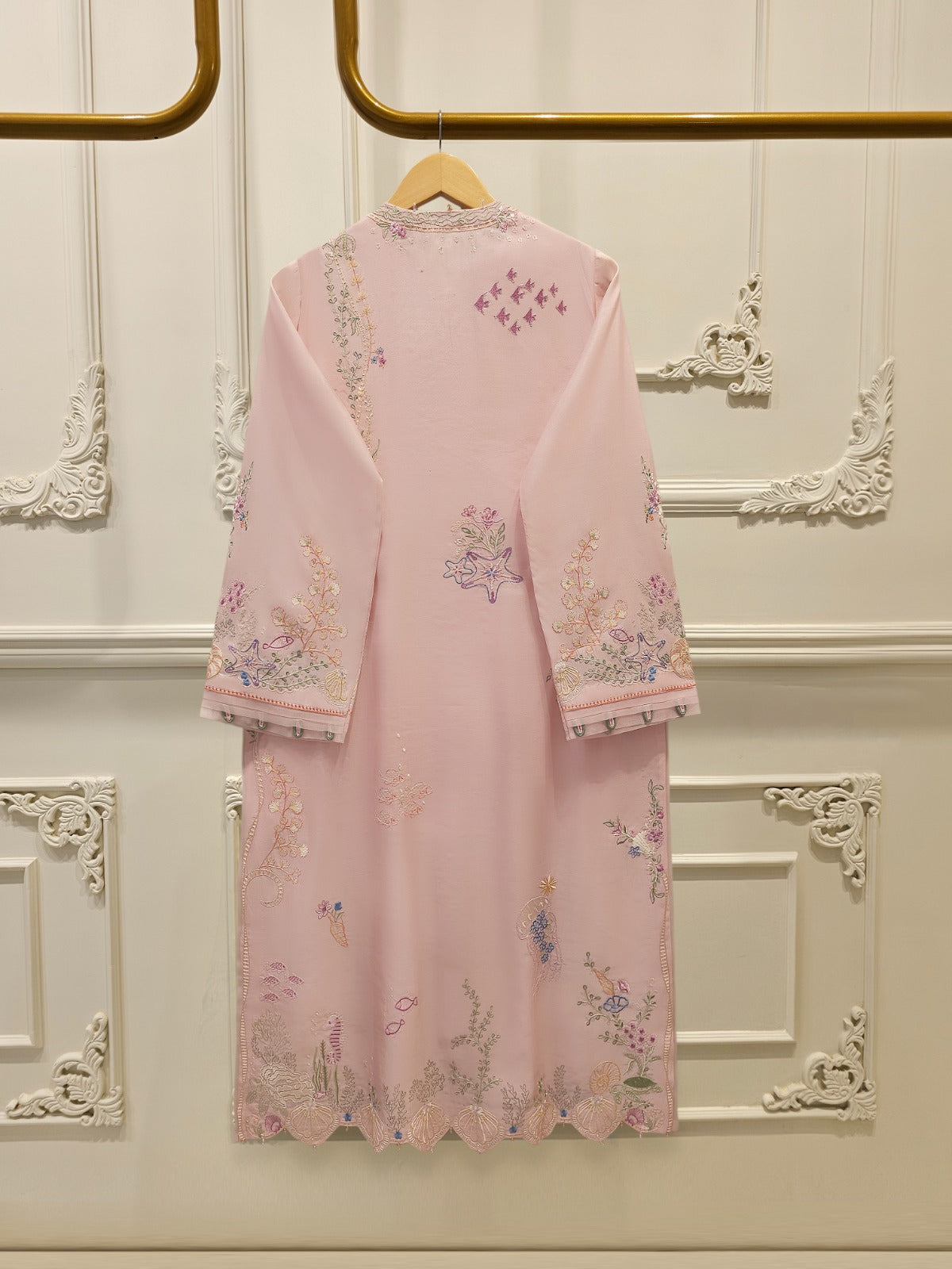 2 Piece - Pure Khaddi Silk Embroidered Suit S115401
