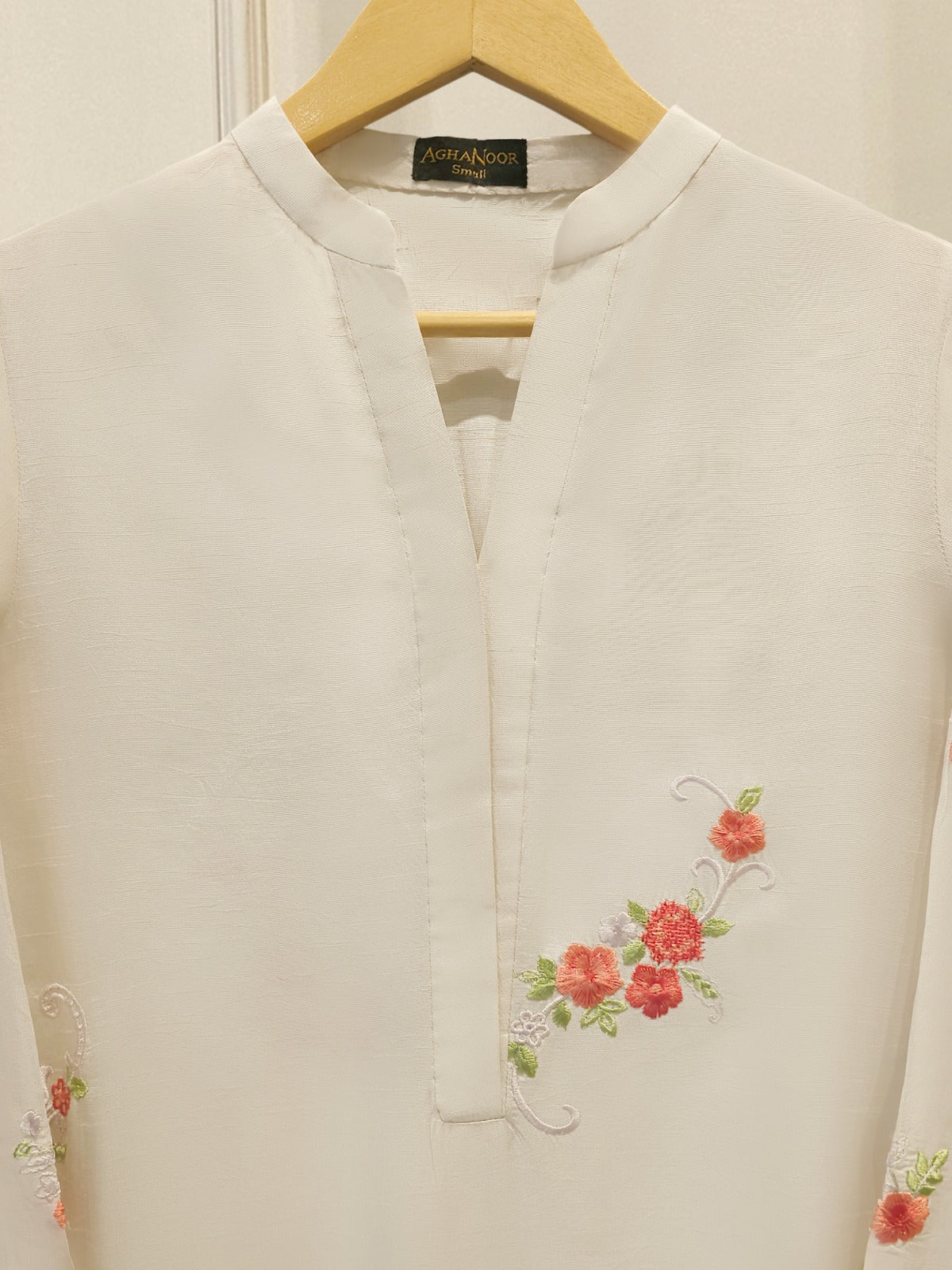 2 Piece- Pure Korean Silk Embroidered Suit S115413