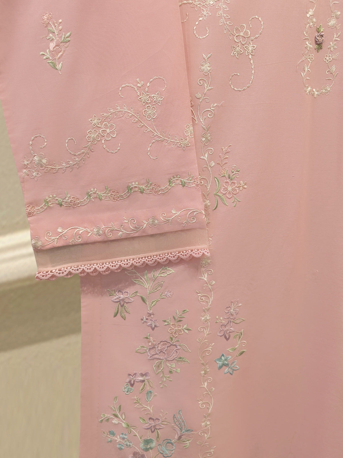 2 Piece - Embroidered Cambric Suit S115411