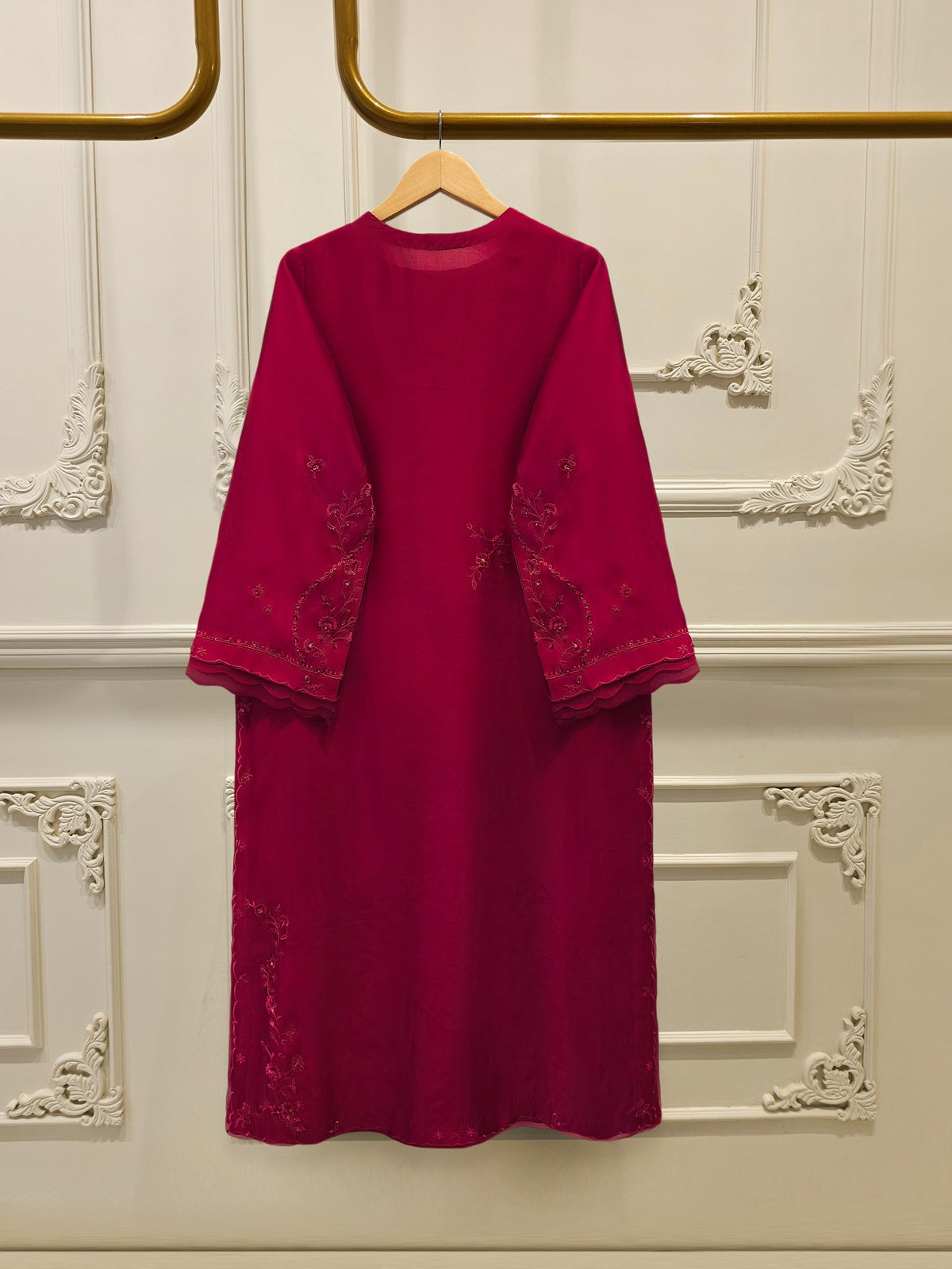 2 Piece- Pure Sheesha Silk Embroidered Suit S115527