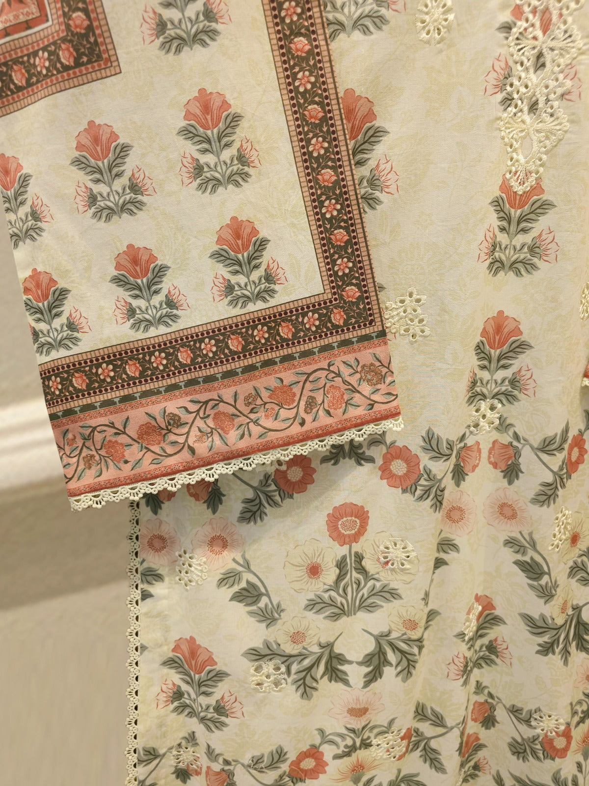2 Piece - Embroidered Cambric Suit S115551