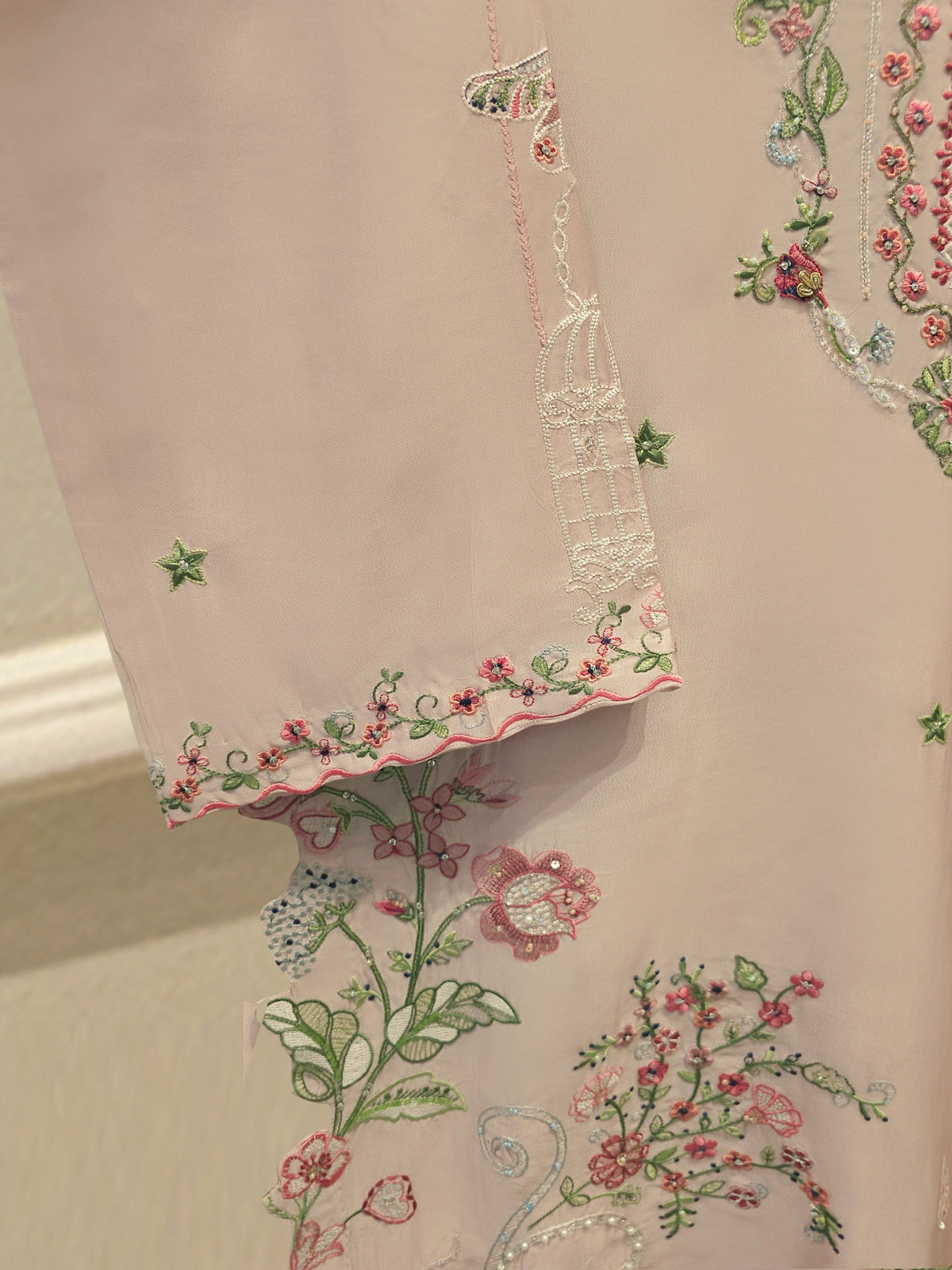 2 Piece- Pure Sheesha Silk Embroidered Suit S115583