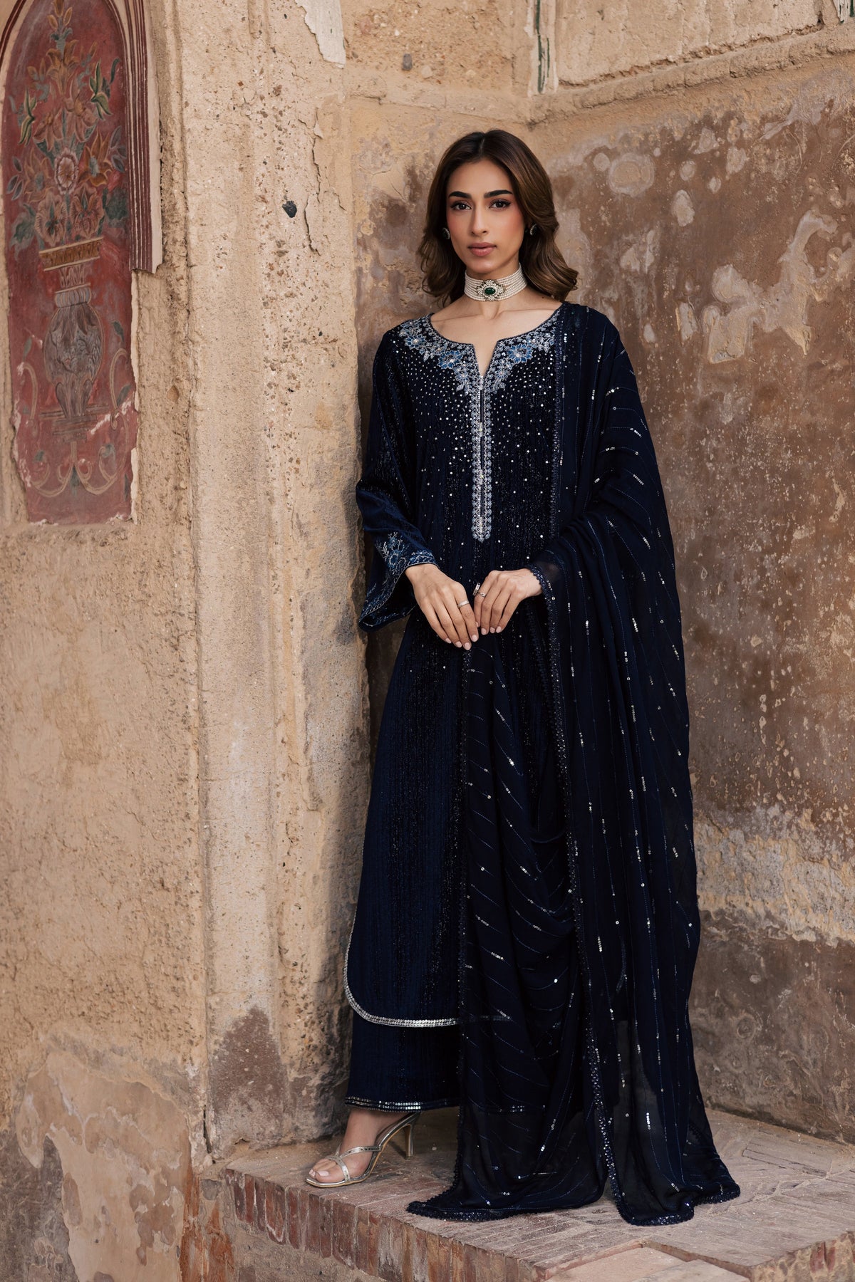 Whisper 3Pc - Velvet Formal Dress