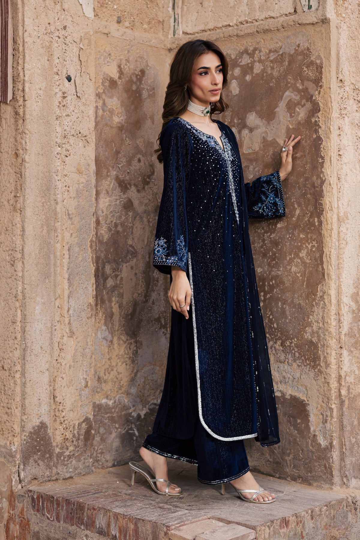 Whisper 3Pc - Velvet Formal Dress