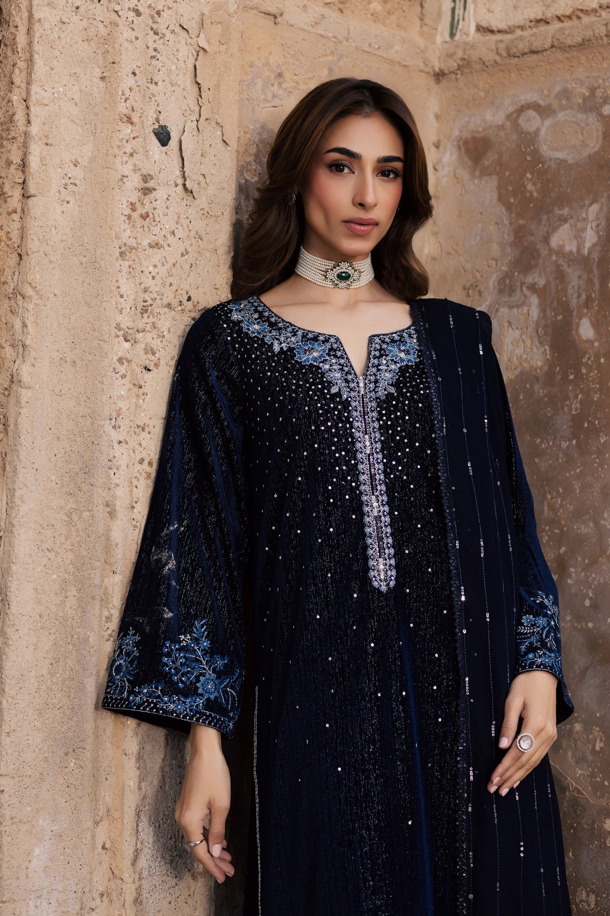 Whisper 3Pc - Velvet Formal Dress