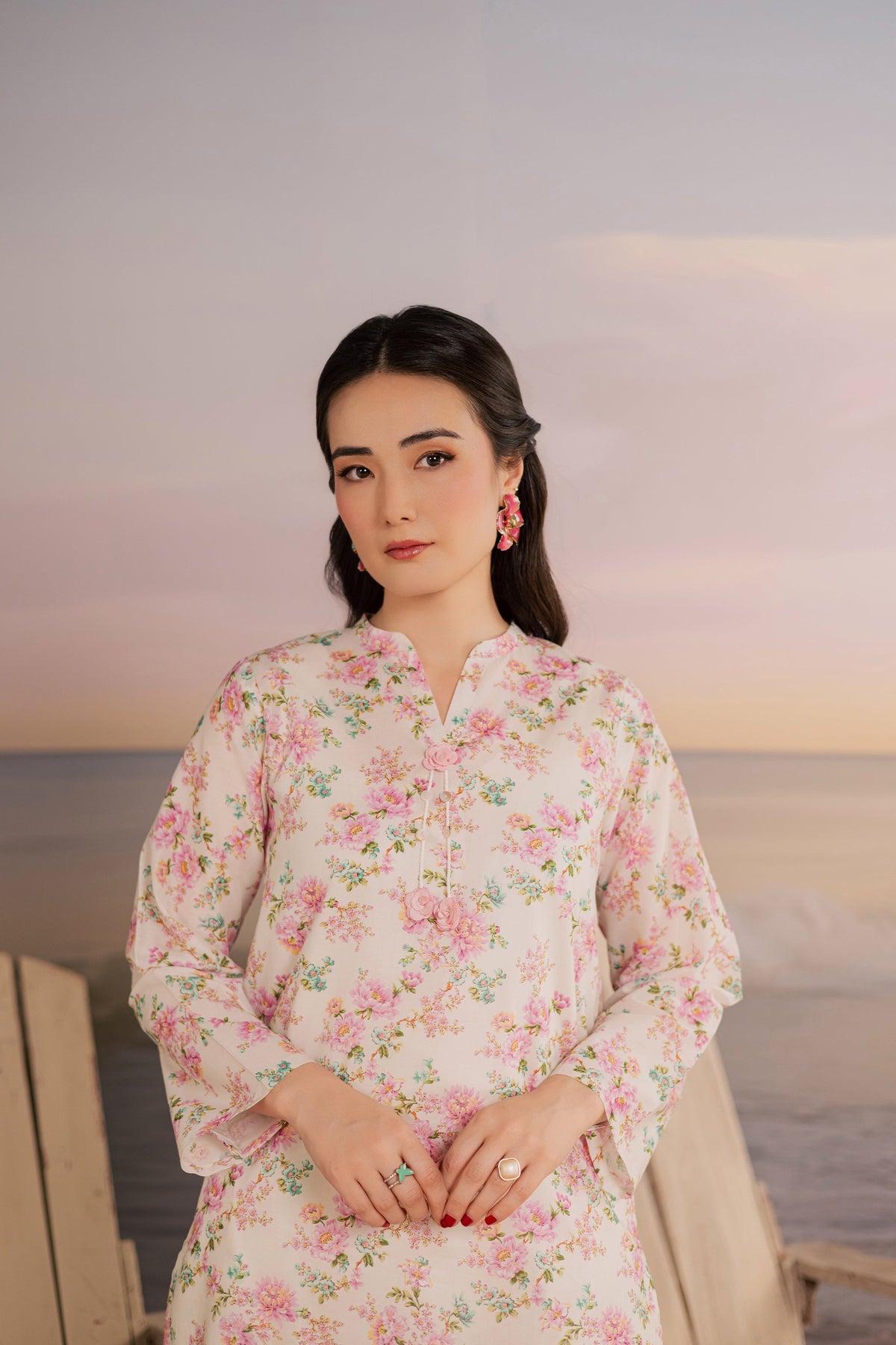 White Hawk 2Pc - Printed Lawn Dress
