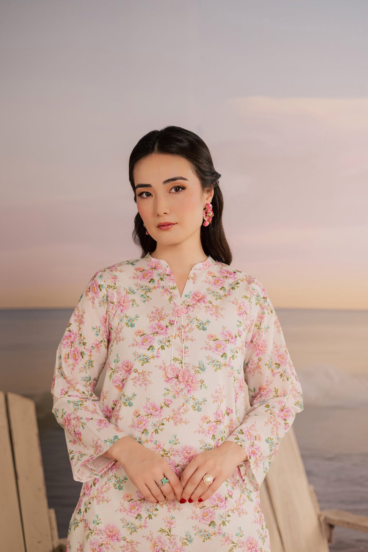 White Hawk 2Pc - Printed Lawn Dress
