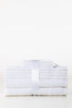 White 10pcs Zero Twist Towel Set