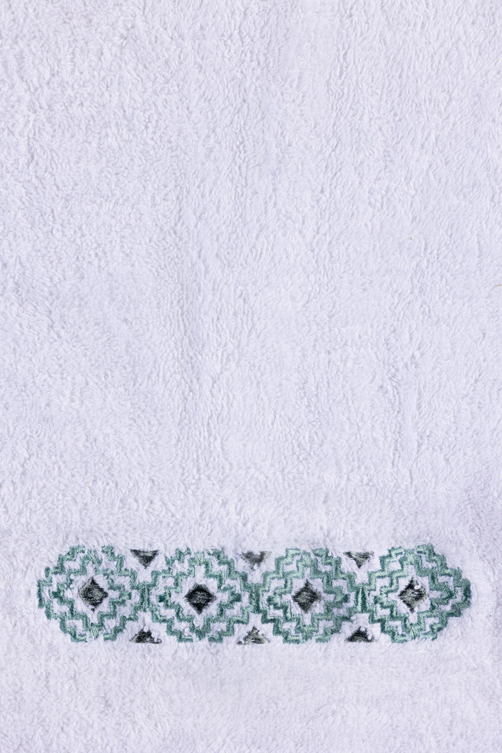 White Embroidered Towel