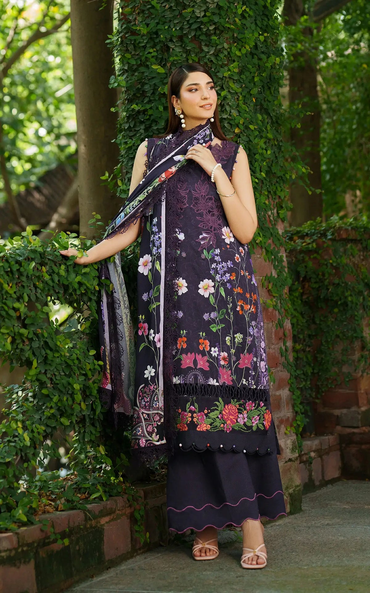 Winter Rose-MWL25-06 | 3pcs Embroidered Stitched Suit