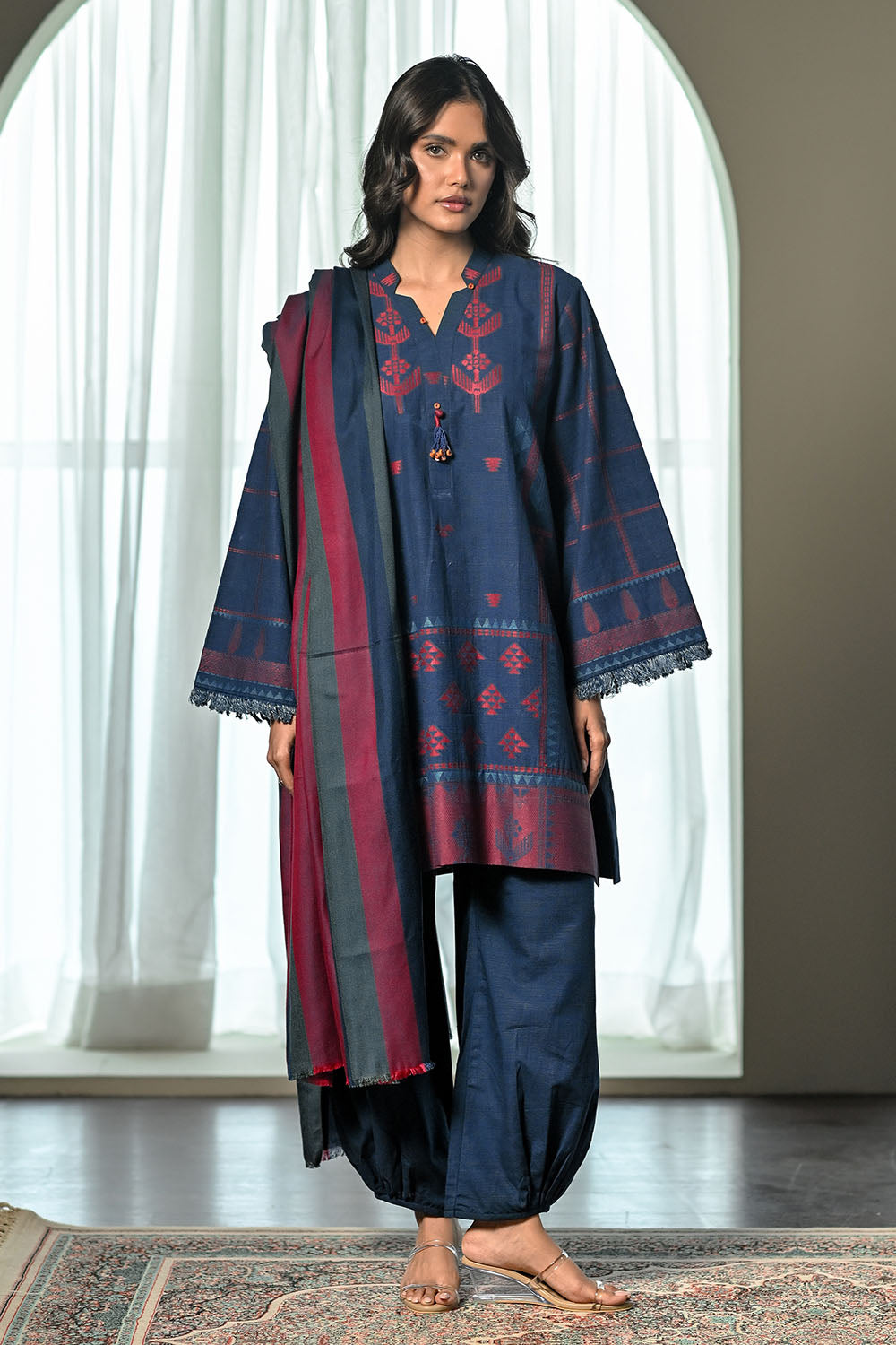 3 Piece Jacquard Suit