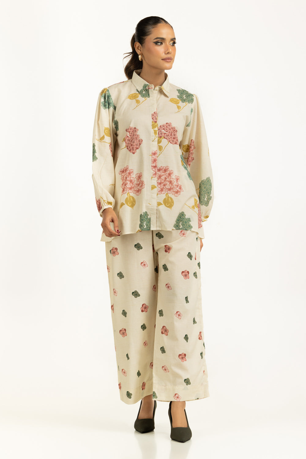 Yarn Lurex Printed Co-Ord Set - W-AP-UTS-25-445501