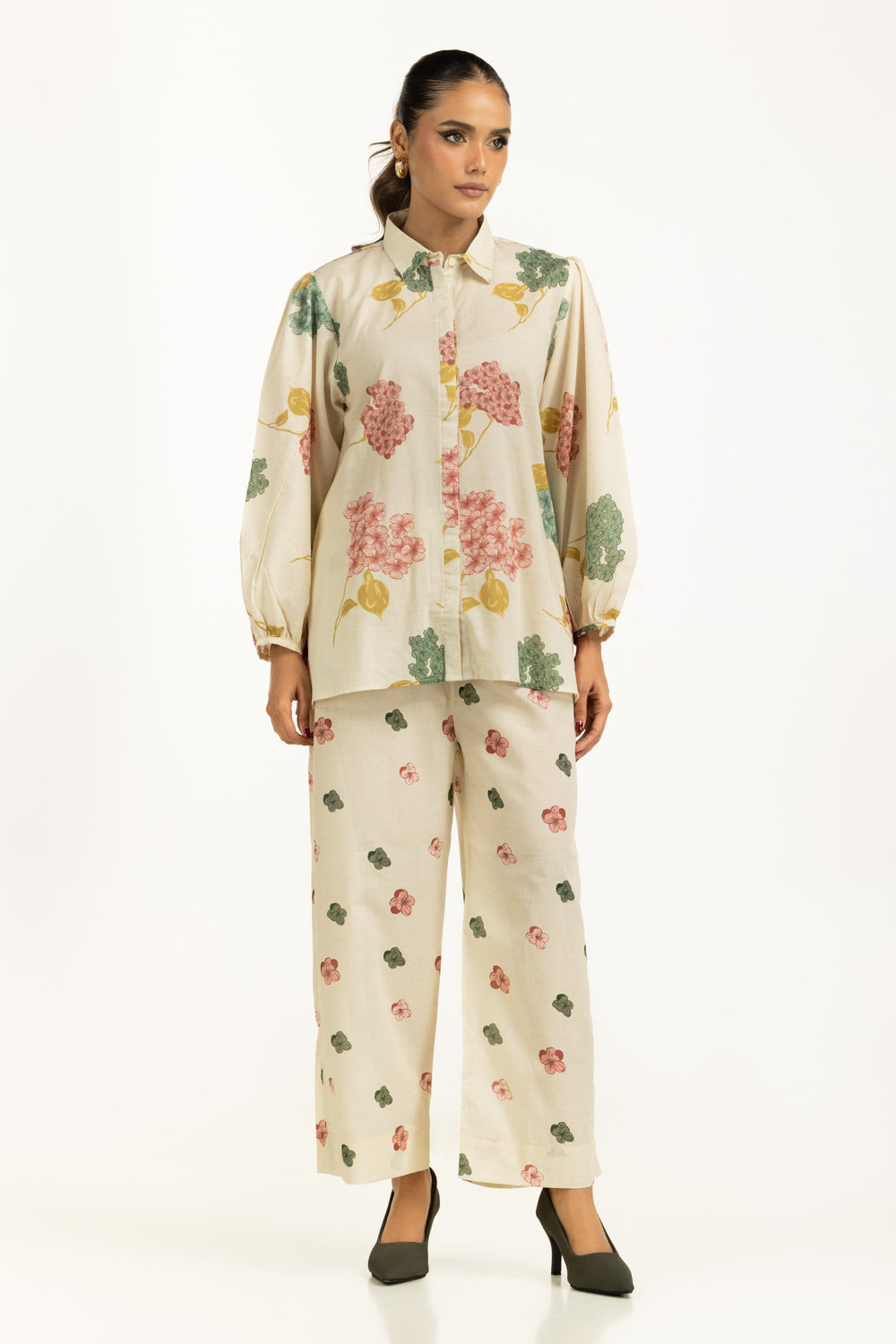 Yarn Lurex Printed Co-Ord Set - W-AP-UTS-25-445501