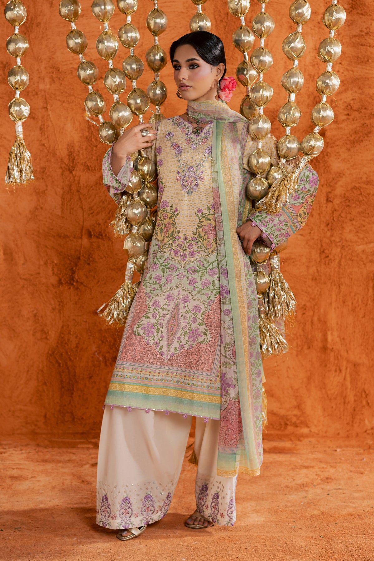 Yellow Tofu 3Pc - Printed Lawn Dress