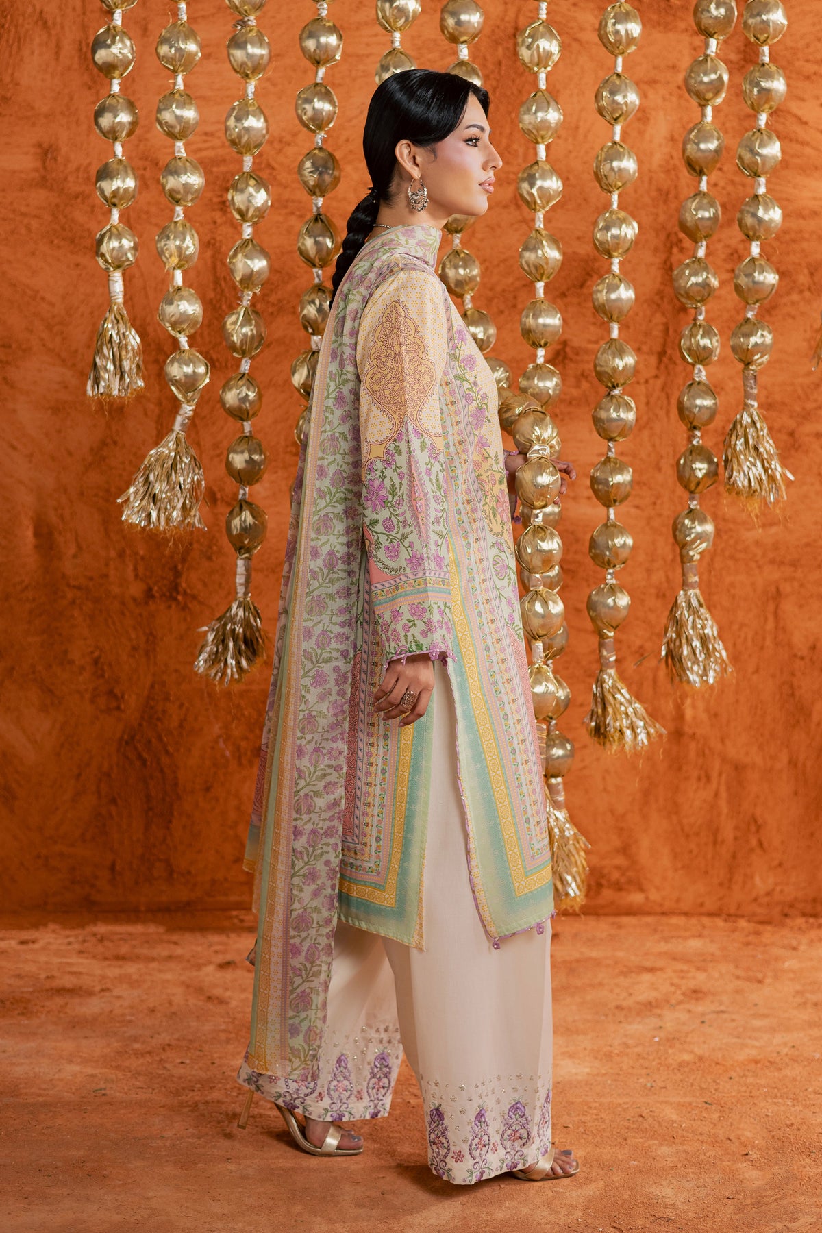Yellow Tofu 3Pc - Printed Lawn Dress