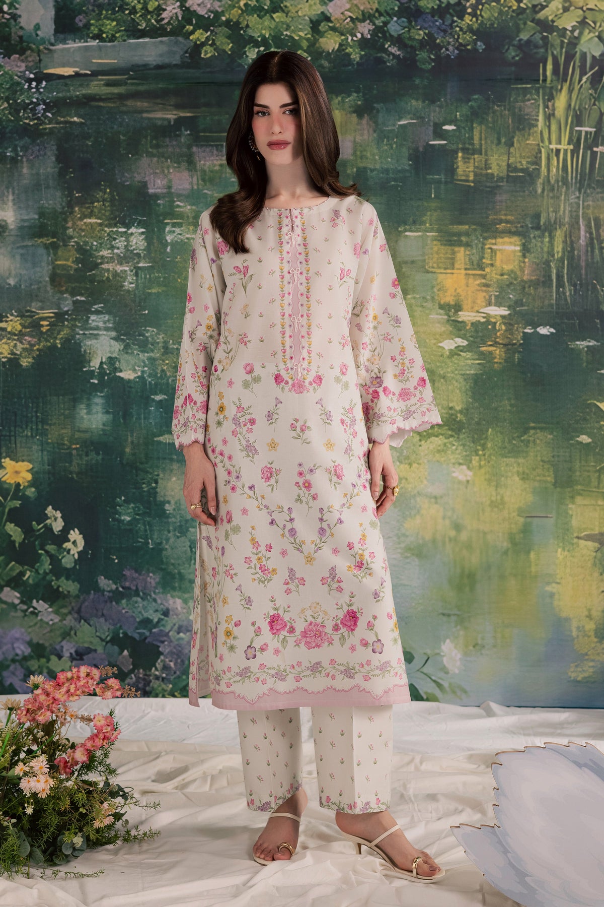 Yuki B 2Pc - Printed Lawn Dress