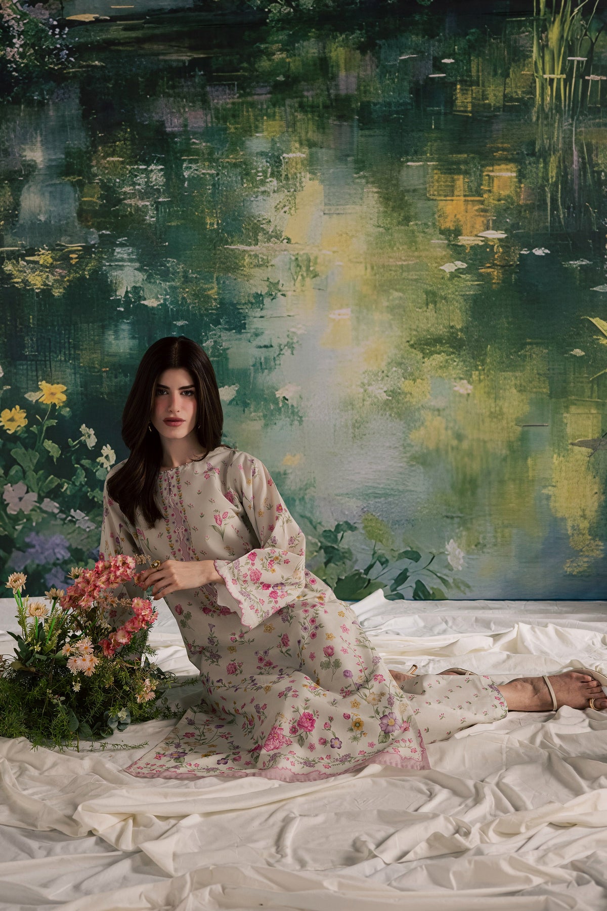 Yuki B 2Pc - Printed Lawn Dress