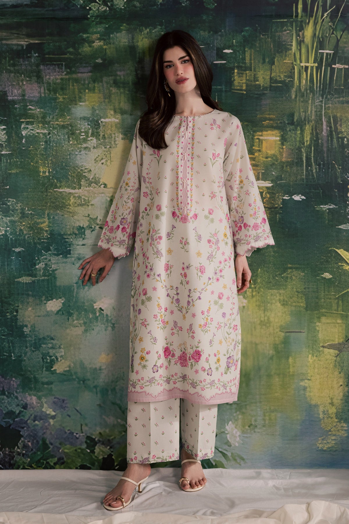 Yuki B 2Pc - Printed Lawn Dress