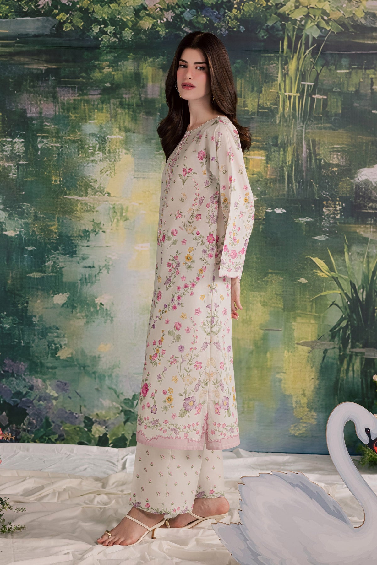 Yuki B 2Pc - Printed Lawn Dress