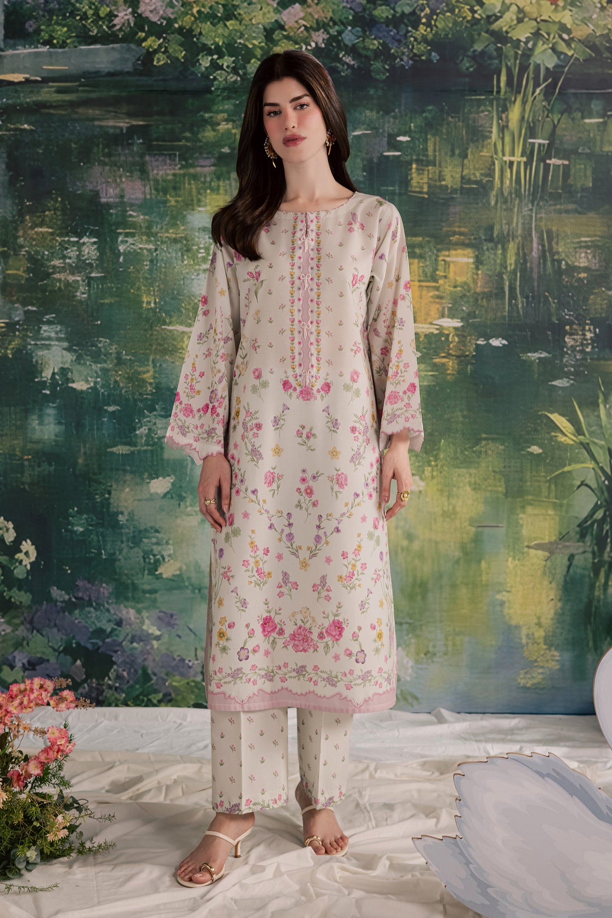 Yuki B 2Pc - Printed Lawn Dress