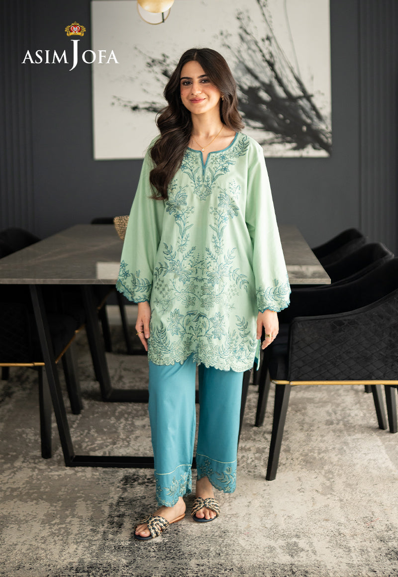 AJPBE-10 Embroidered Cambric Stitched 2 Pcs