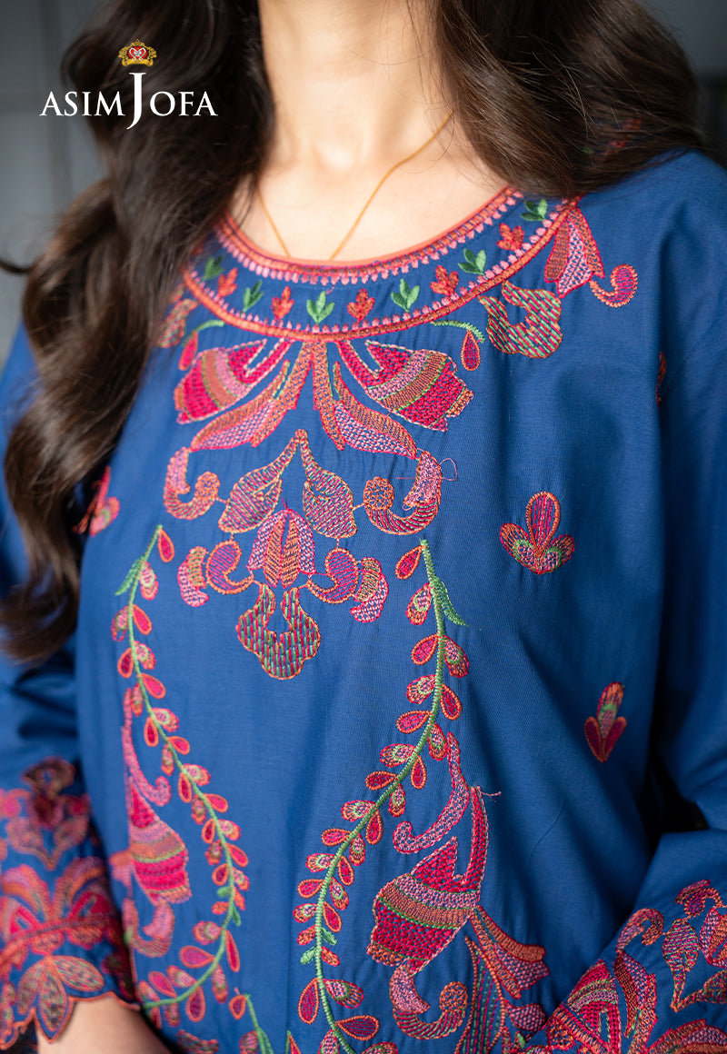 AJPBE-06 Embroidered Cambric Stitched 2 Pcs