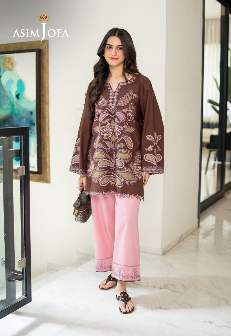 AJPBE-02 Embroidered Cambric Stitched 2 Pcs