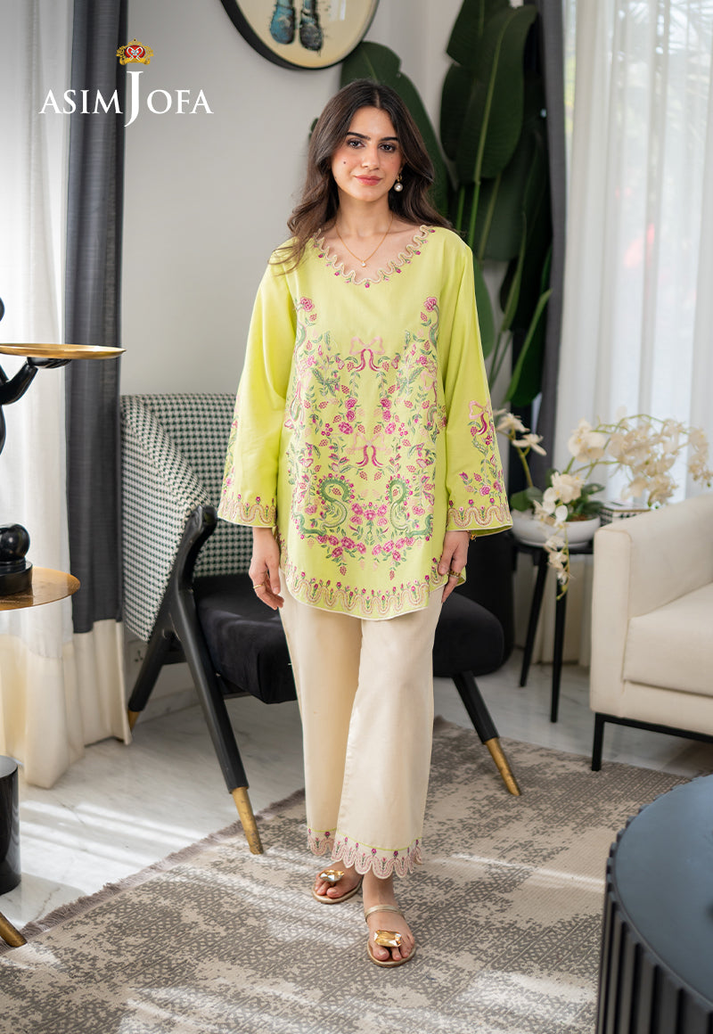 AJPBE-09 Embroidered Cambric Stitched 2 Pcs