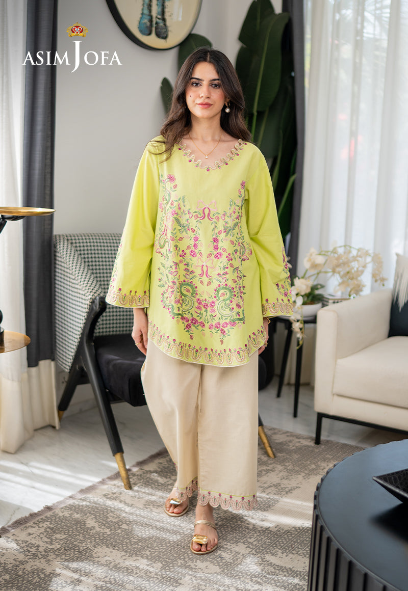 AJPBE-09 Embroidered Cambric Stitched 2 Pcs