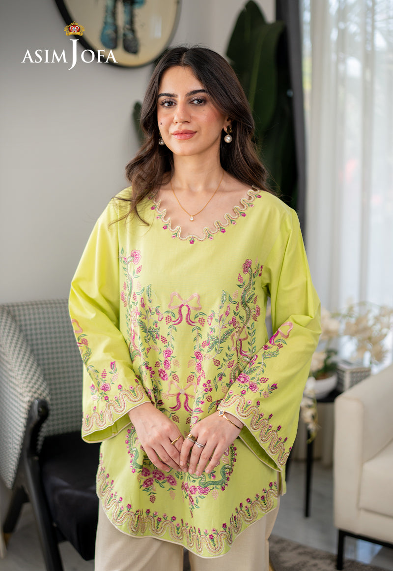 AJPBE-09 Embroidered Cambric Stitched 2 Pcs