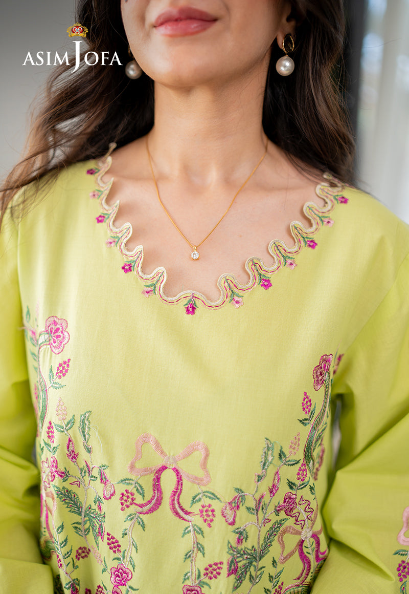 AJPBE-09 Embroidered Cambric Stitched 2 Pcs