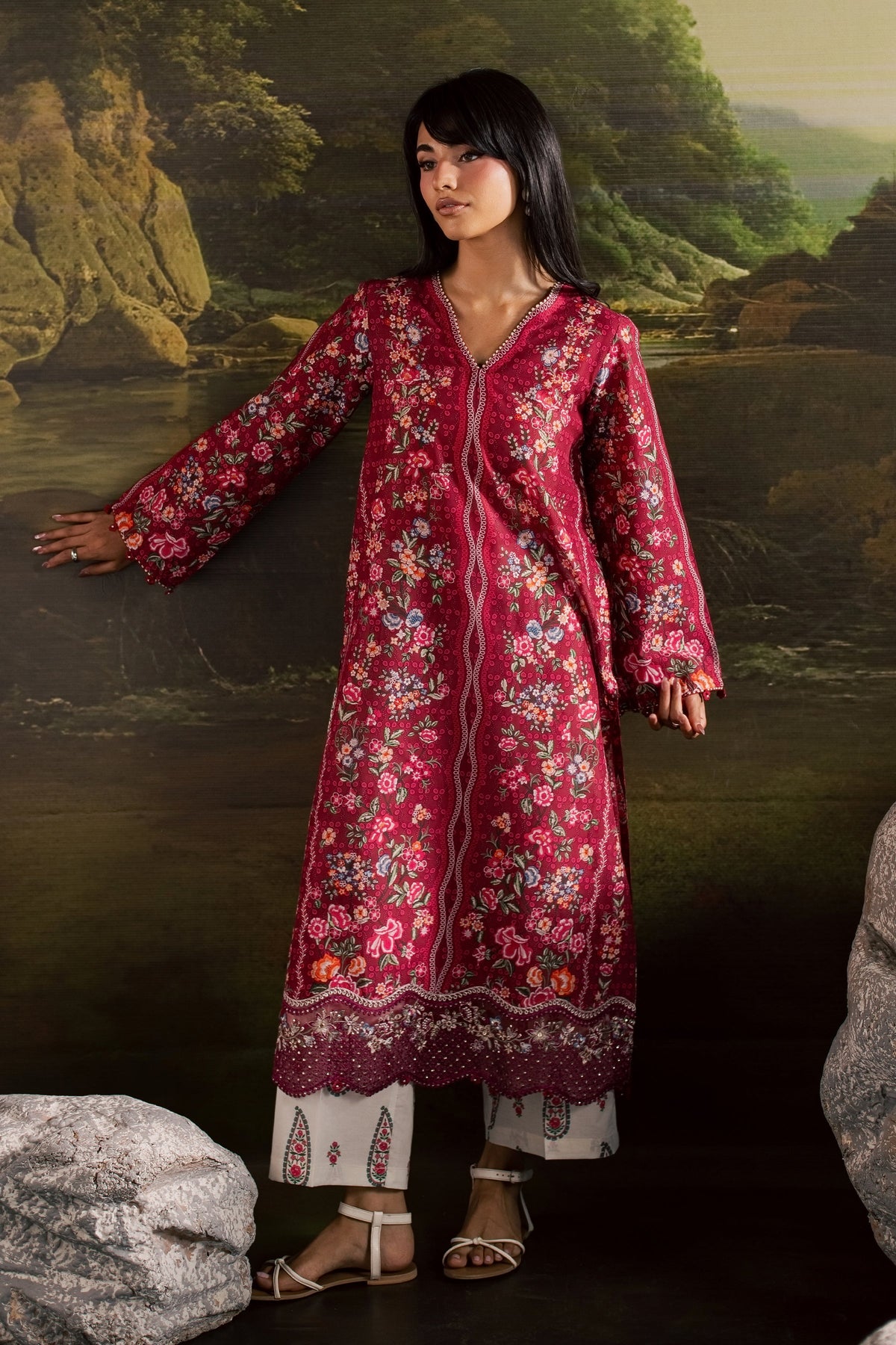 Zim 2Pc - Printed Lawn Dress