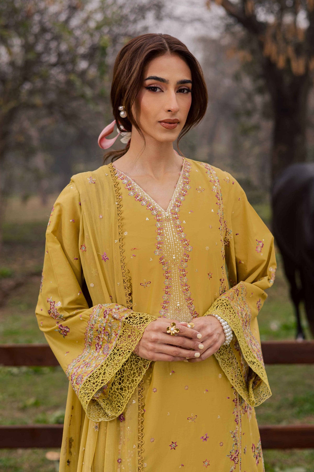 Zimal 3Pc - Festive Embroidered Lawn