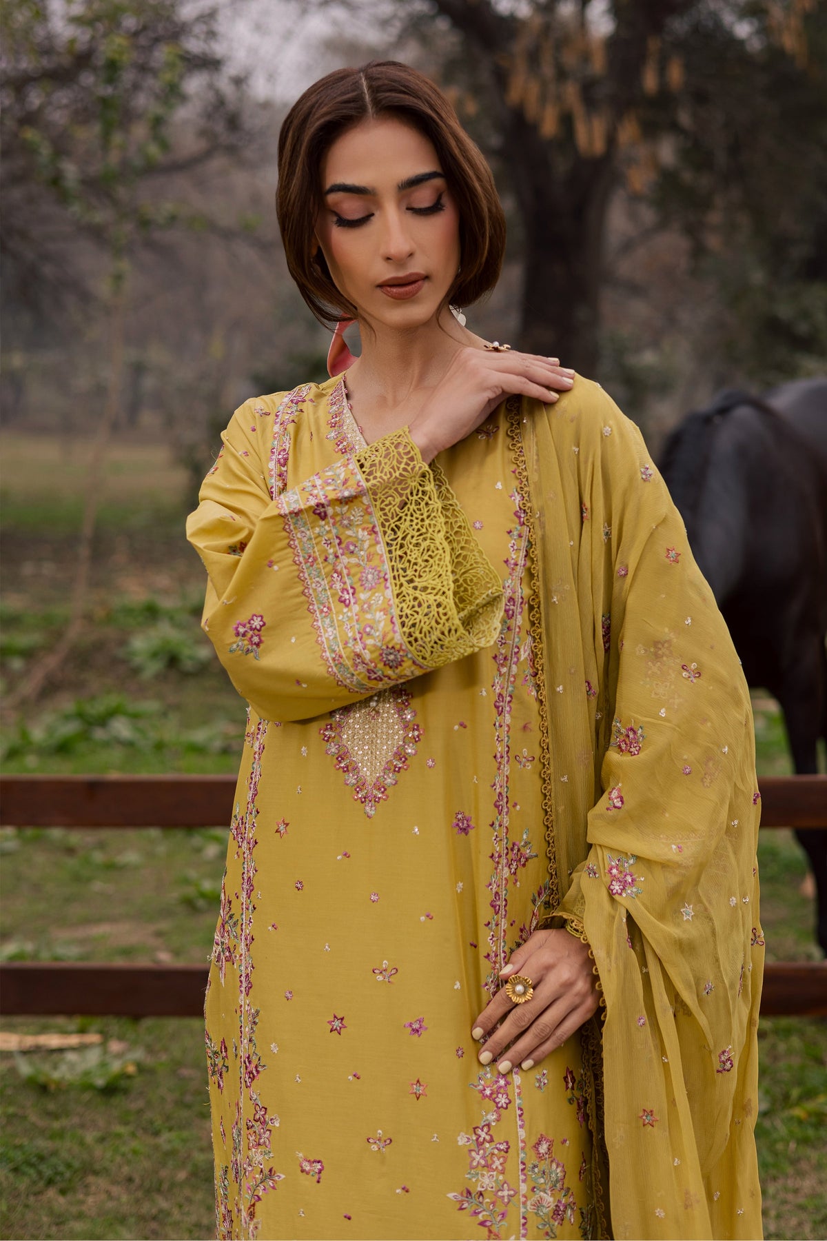 Zimal 3Pc - Festive Embroidered Lawn