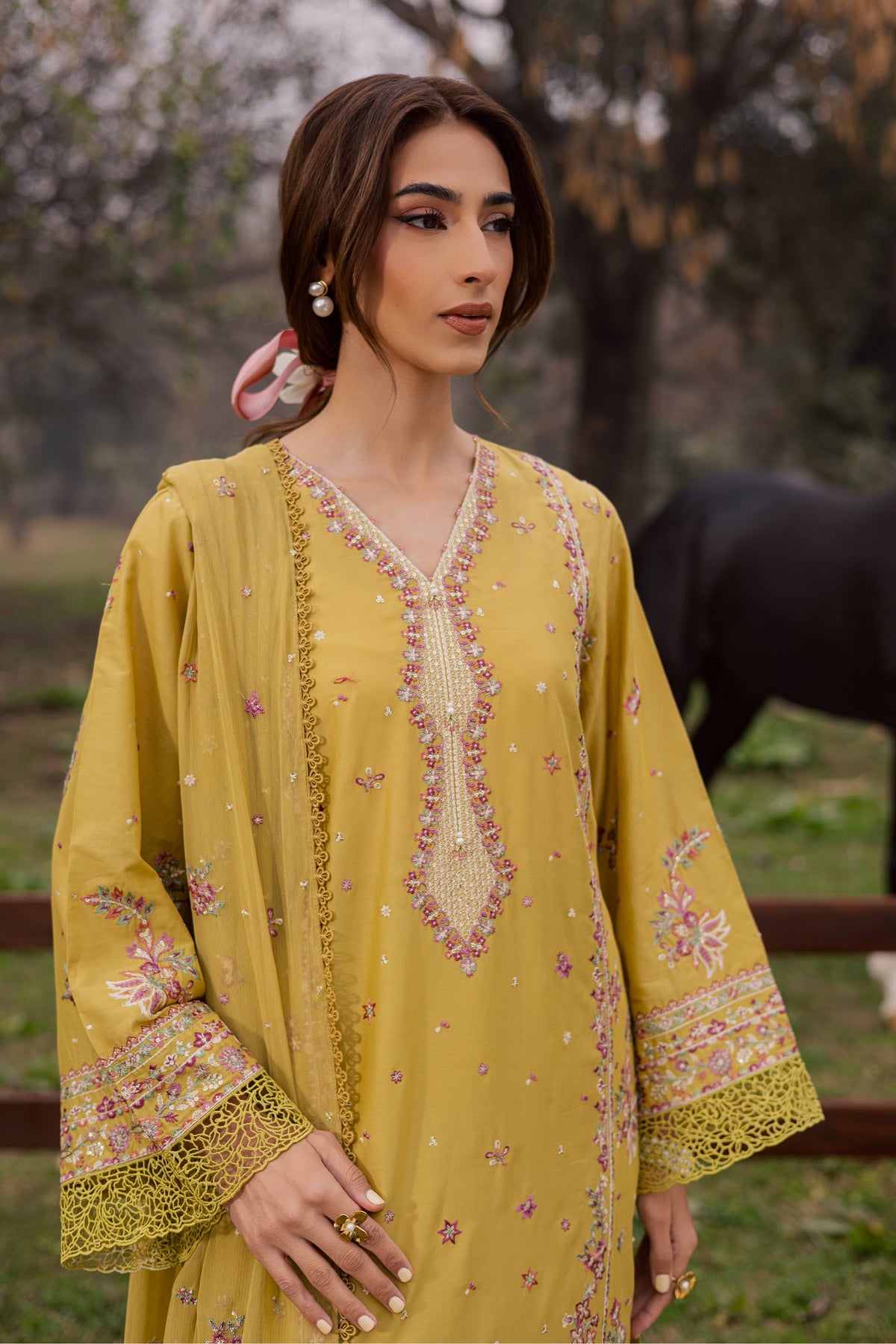 Zimal 3Pc - Festive Embroidered Lawn