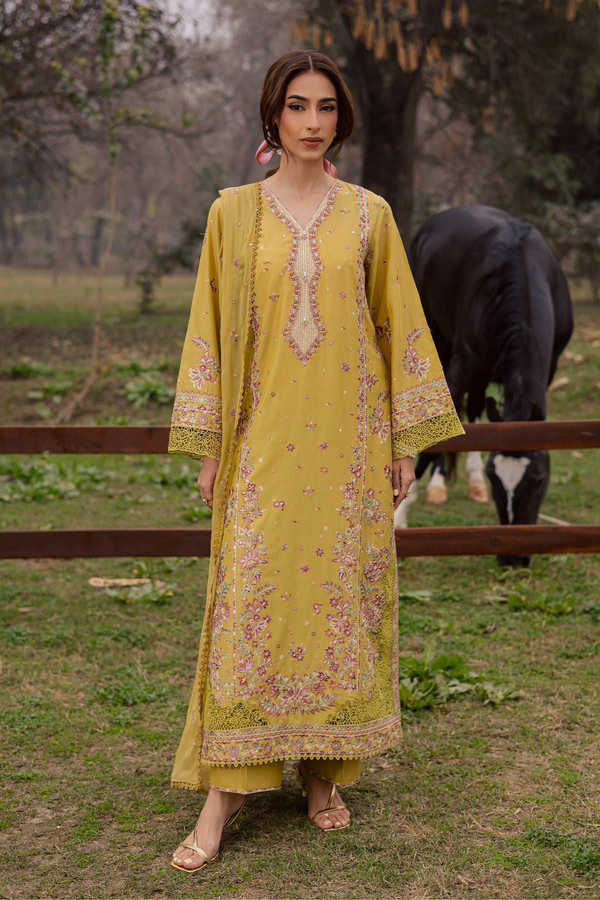 Zimal 3Pc - Festive Embroidered Lawn
