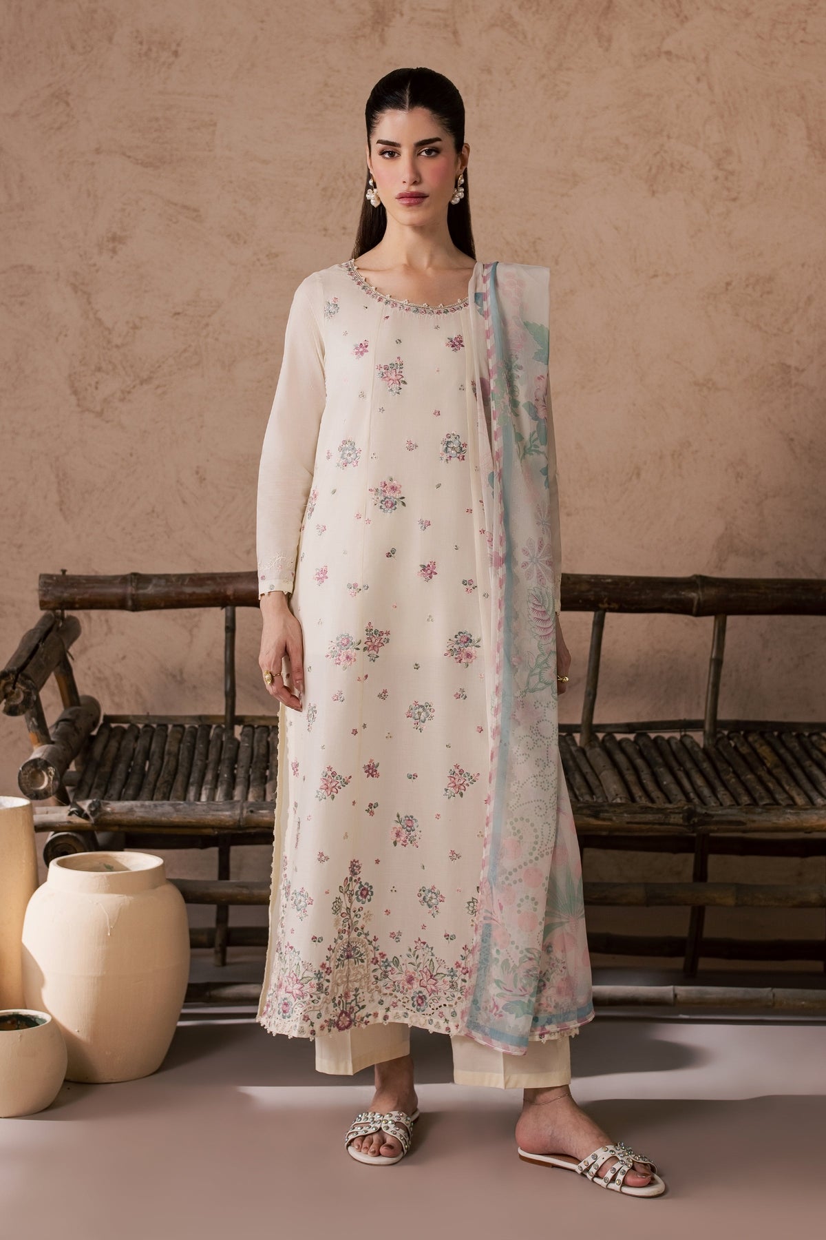 Zubariya 3Pc - Embroidered Lawn Dress