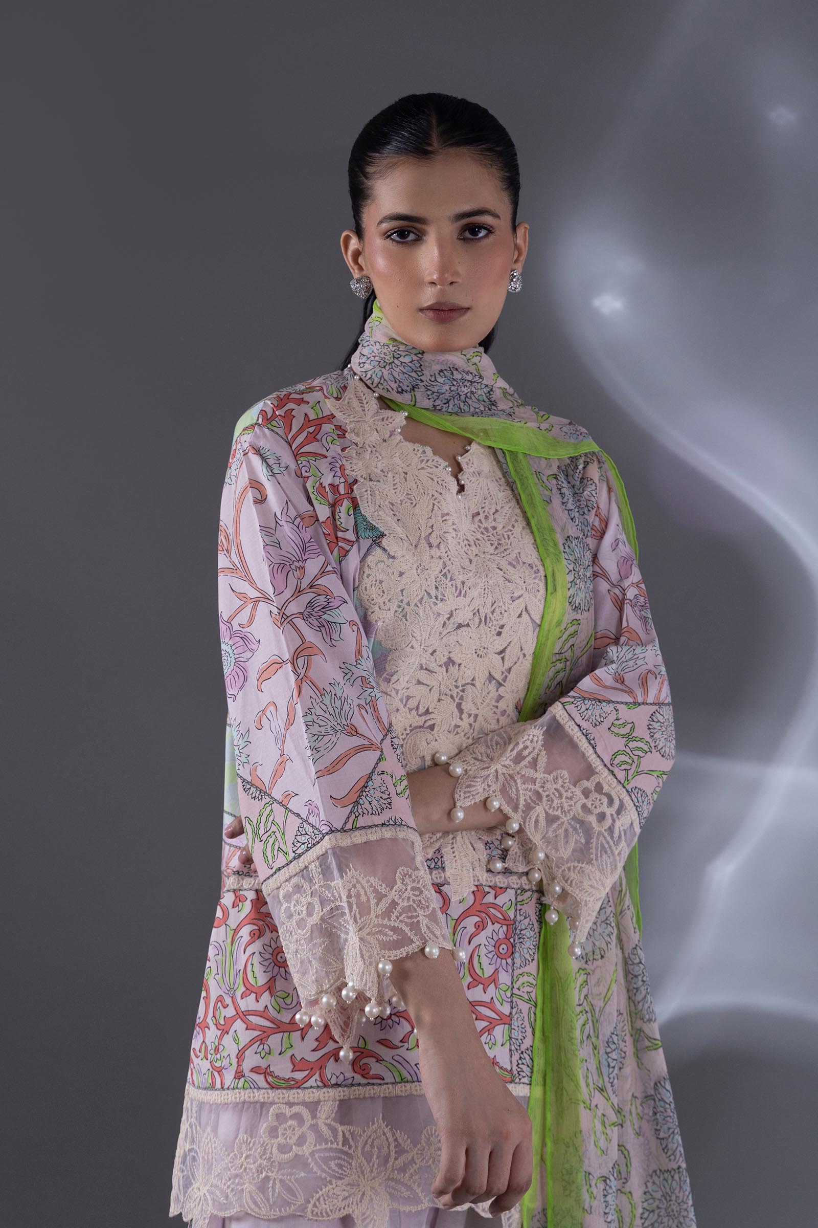 Stitched Lawn Suit SS25MUZ127AP3 (RTS)