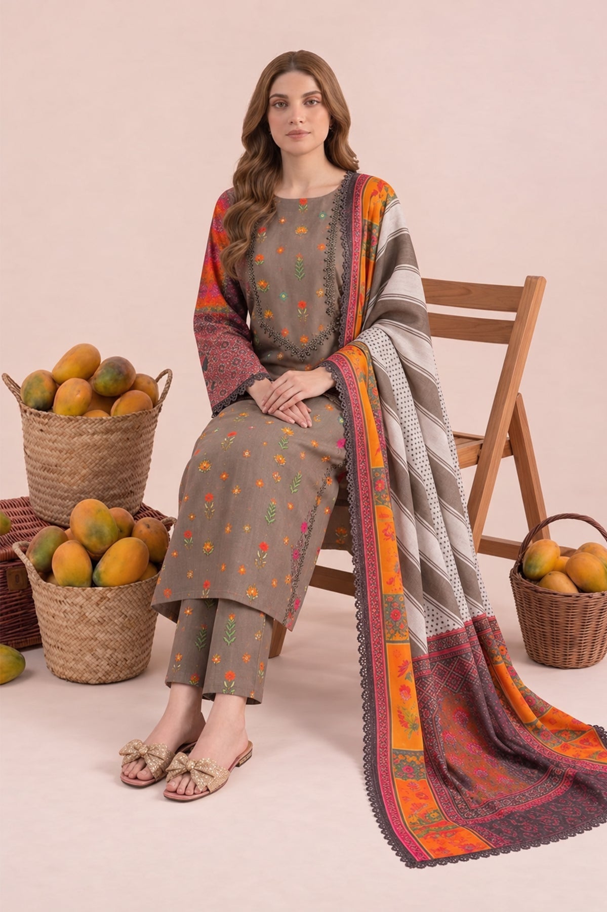 3-PC Stitched Embroidered CPM-6-218