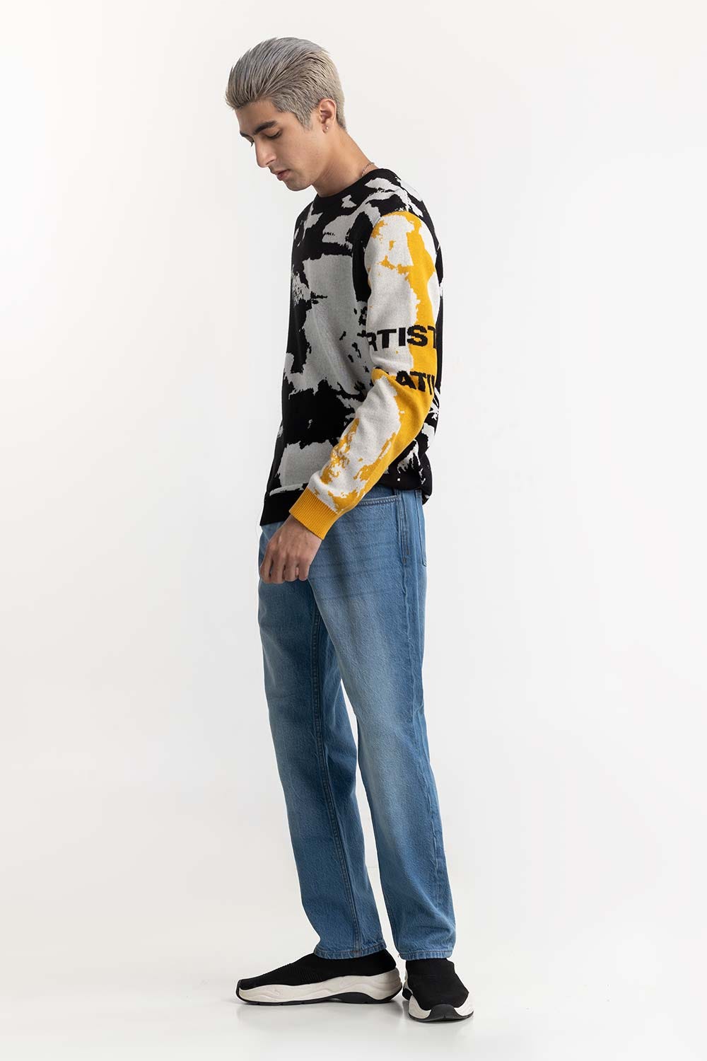 Abstract Jacquard Sweater