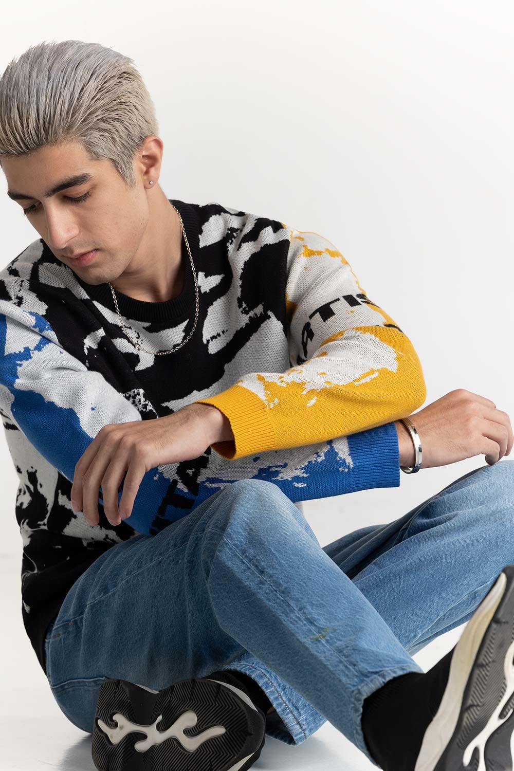 Abstract Jacquard Sweater