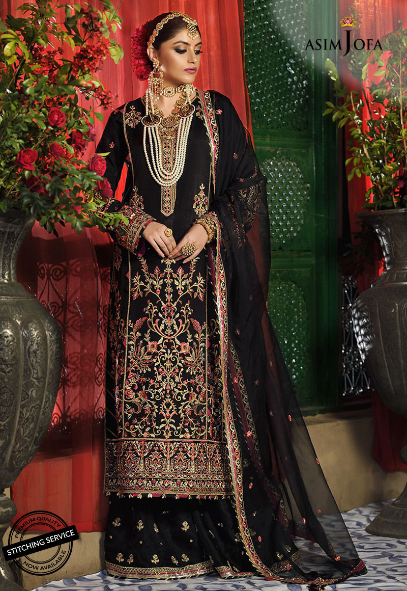 AJRD-16 EMBROIDERED SILK STITCHED 2 PCS