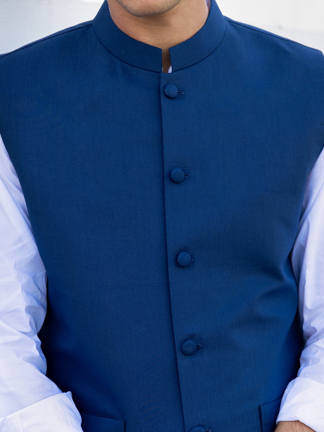 Blue Blended Waistcoat - AL-WC-535A