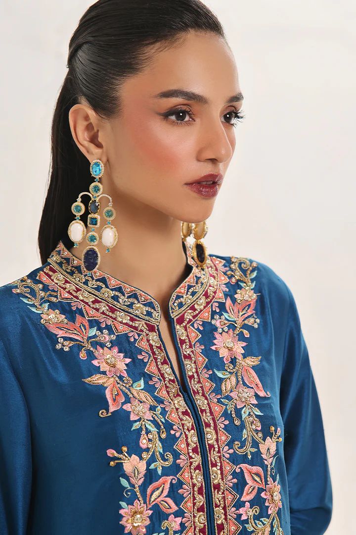 Aleesha- Regalia Kaftan Series | Raw Silk