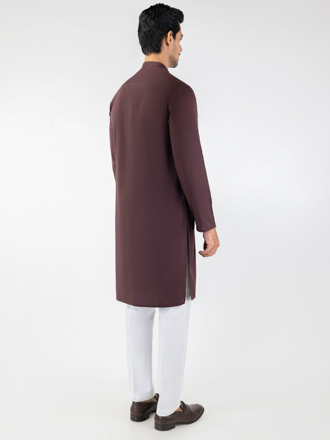 Maroon Blended Kurta - ALET-K-2006