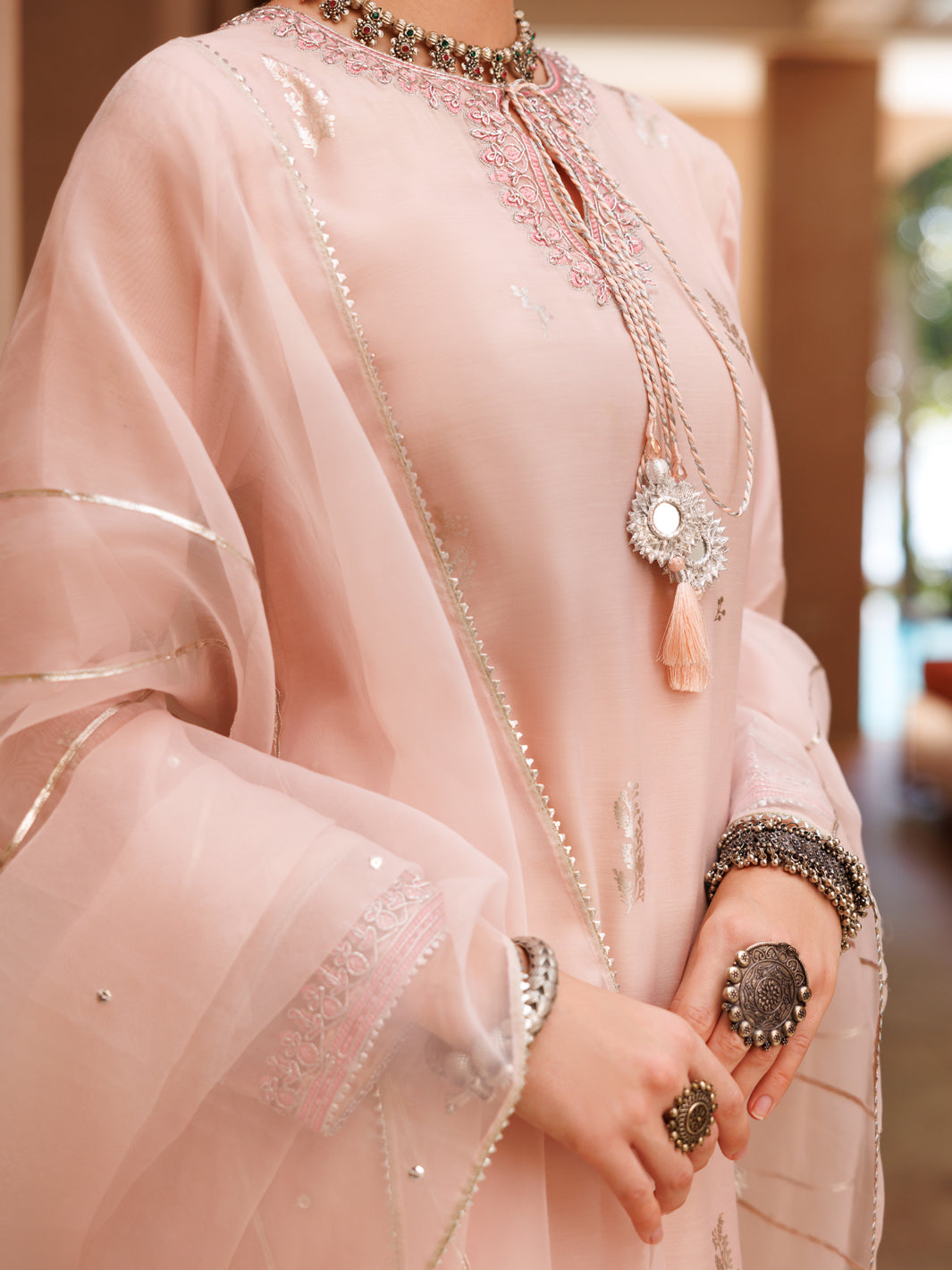 Pink Salsa Silk 3Pc Stitched - ALP-3PS-1848