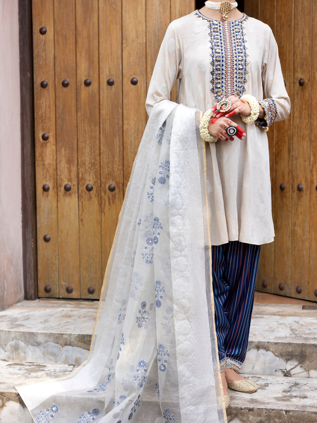 Beige Salsa Silk 3Pc Stitched - ALP-3PS-1855
